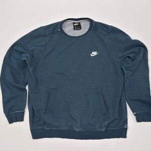 Nike Tech Fleece Sweatshirt Men’s XL Washed Aqua Blue Pullover